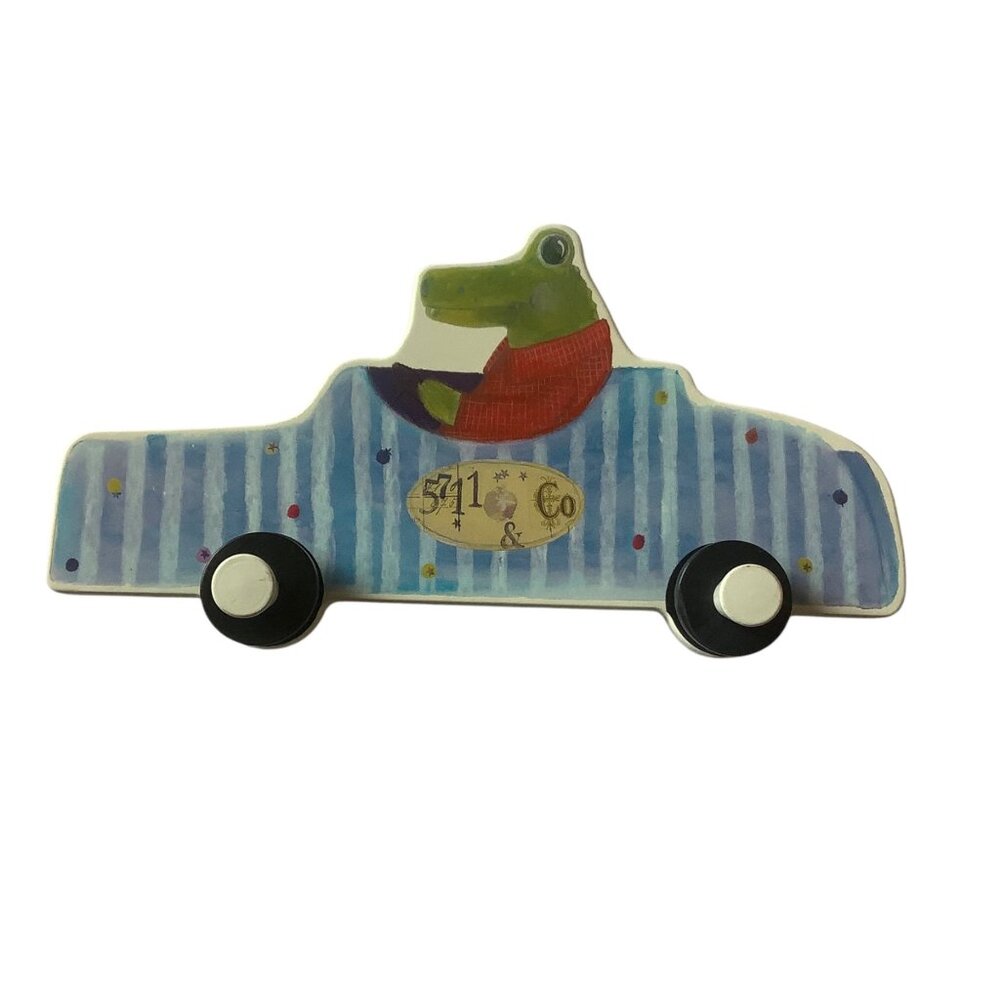 Vtg IKEA Fabler Crocodile Driving Car Wall Hook Car-Shaped Children Room Decor‎